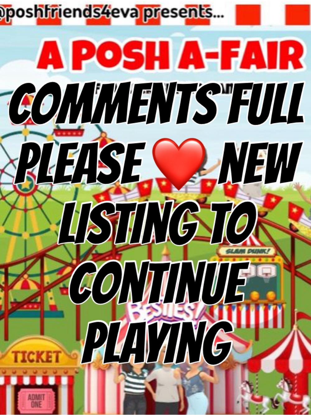 🎪 COMMENTS FULL! ❤️ NEW LISTING #88! SEE YOU THERE! 🎟️